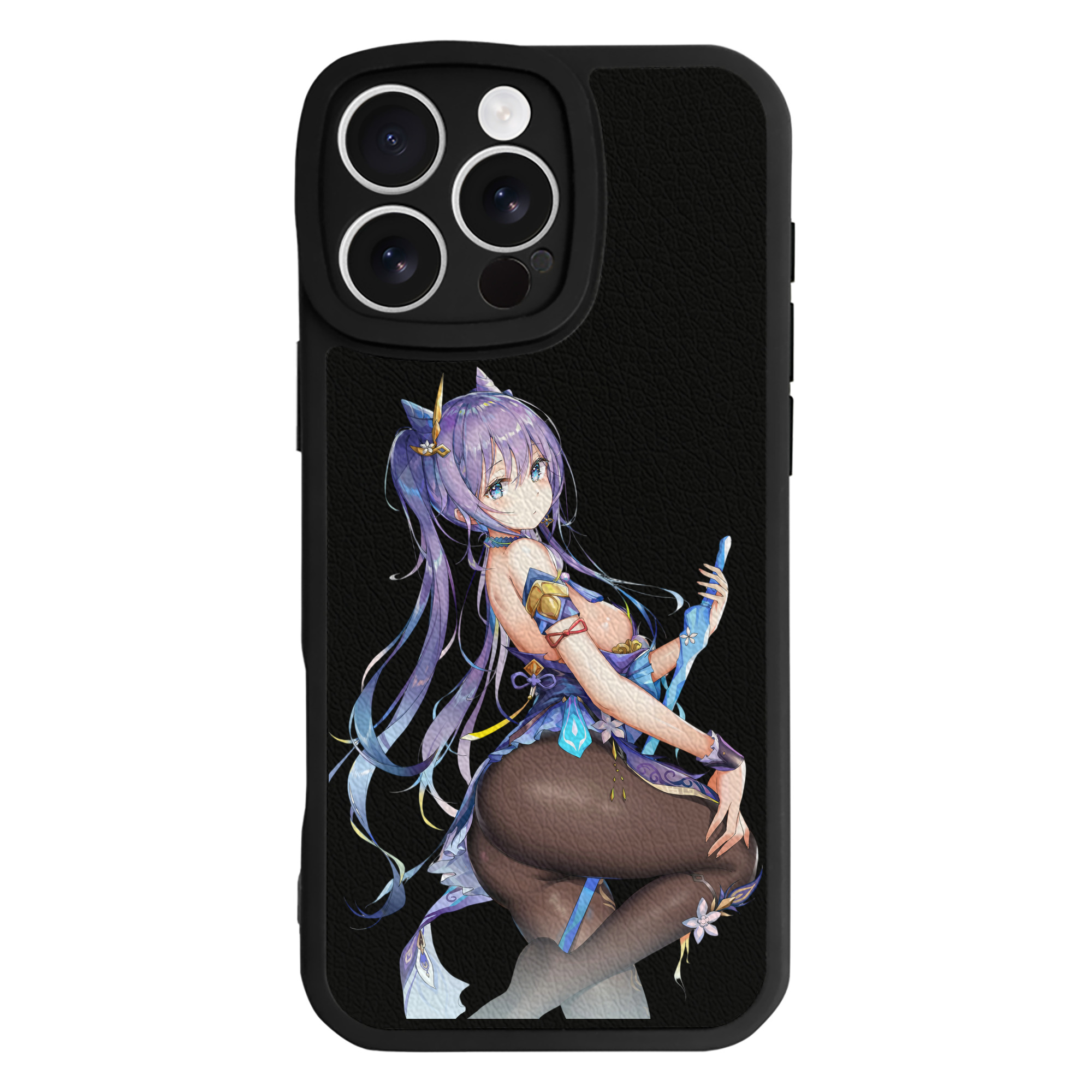 げんし神 刻晴 こくせい genshin Kokusei 【iPhone 16シリーズ対応】シリコンスマホケース（レザー調） 材質：シリコン